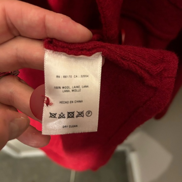 ANTHROPOLOGIE SPARROW RED WOOL BUTTON UP SWEATER JACKET WITH POCKETS SIZE MEDIUM - Picture 10 of 10